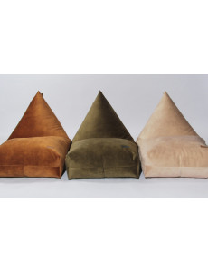 Pouf berlingot en velours - 60 x 120cm - 6 coloris