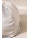 Pouf rond avec pompon - D45 x H25cm - 3 coloris