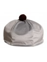 Pouf rond avec pompon - D45 x H25cm - 3 coloris