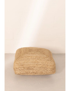 Pouf carré en jute - L50 x P50 x H20cm