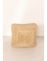 Pouf carré en jute - L50 x P50 x H20cm