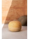 Pouf bicolore en jute - D48 x H33cm - 4 coloris