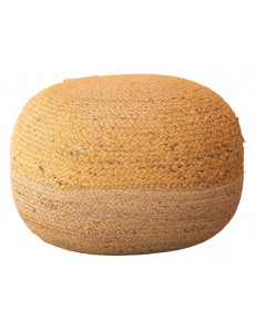 Pouf bicolore en jute - D48...