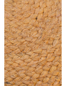 Pouf bicolore en jute - D48 x H33cm - 4 coloris