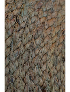 Pouf bicolore en jute - D48 x H33cm - 4 coloris