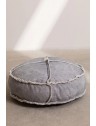 Pouf rond en coton et viscose - D70 x H30cm