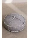 Pouf rond en coton et viscose - D70 x H30cm