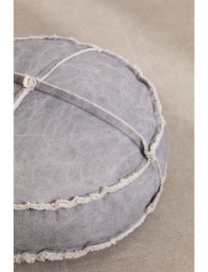 Pouf rond en coton et viscose - D70 x H30cm