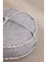 Pouf rond en coton et viscose - D70 x H30cm