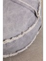 Pouf rond en coton et viscose - D70 x H30cm