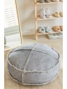 Pouf rond en coton et viscose - D70 x H30cm