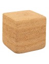 Pouf cube en jute - L40,5 x P40,5 x H40,5cm