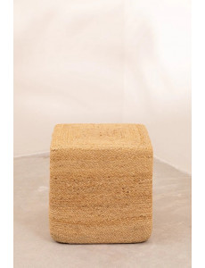 Pouf cube en jute - L40,5 x P40,5 x H40,5cm