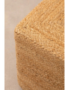 Pouf cube en jute - L40,5 x P40,5 x H40,5cm