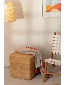Pouf cube en jute - L40,5 x P40,5 x H40,5cm