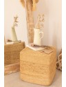 Pouf cube en jute - L40,5 x P40,5 x H40,5cm