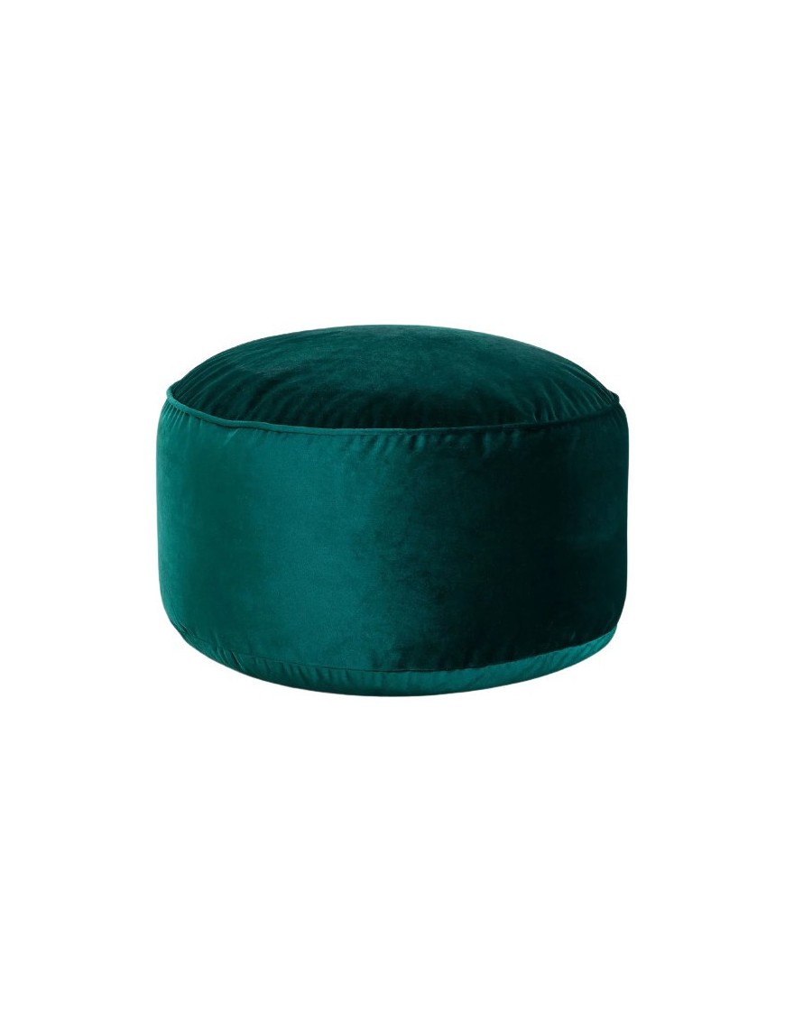 Pouf rond en velours - Ø58 x H37cm - 5 coloris