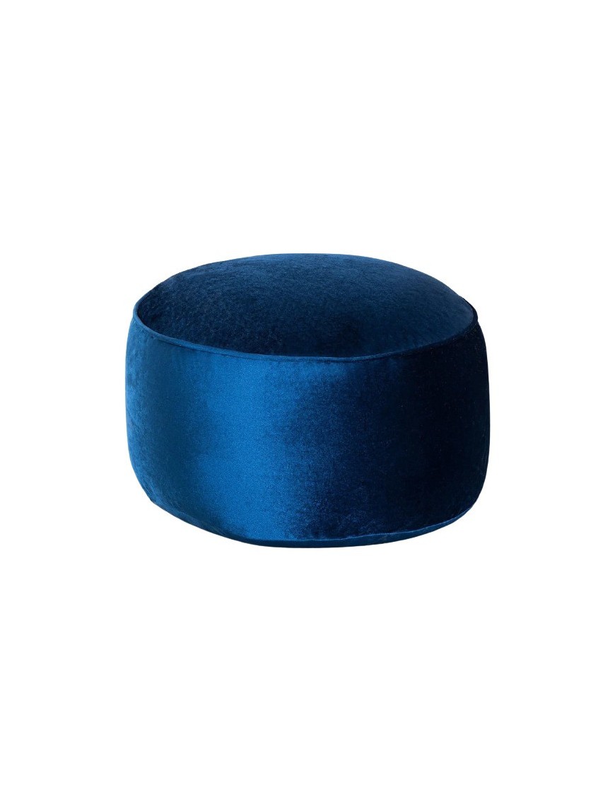 Pouf rond en velours - Ø58 x H37cm - 5 coloris
