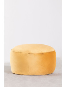 Pouf rond en velours - Ø58 x H37cm - 5 coloris