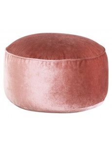Pouf rond en velours - Ø58 x H37cm - 5 coloris