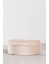 Pouf capitonné en velours - Ø60 x H24cm - 3 coloris