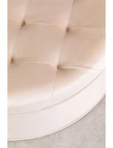 Pouf capitonné en velours - Ø60 x H24cm - 3 coloris