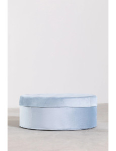 Pouf capitonné en velours - Ø60 x H24cm - 3 coloris