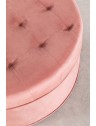 Pouf capitonné en velours - Ø60 x H24cm - 3 coloris