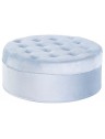 Pouf capitonné en velours - Ø60 x H24cm - 3 coloris