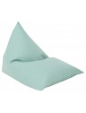 Pouf berlingot en coton, bleu turquoise
