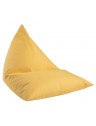 Pouf berlingot en coton, jaune