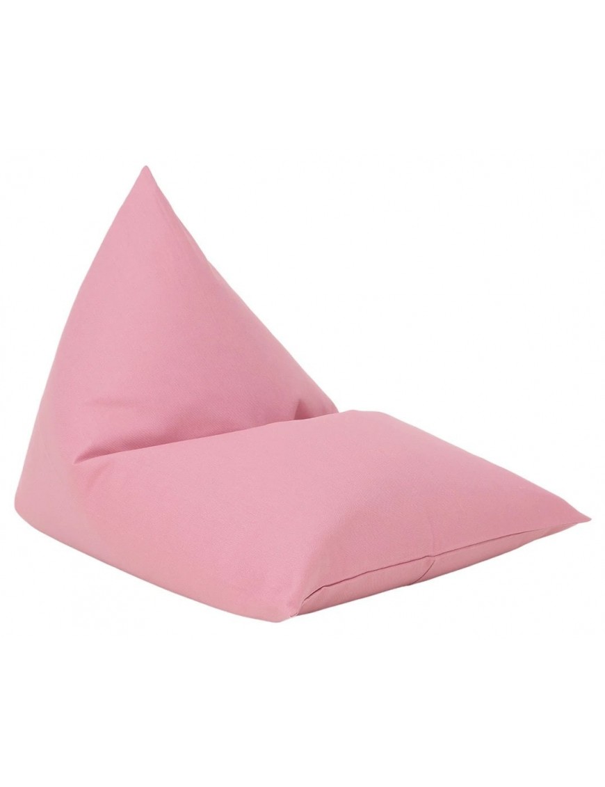 Pouf berlingot en coton, rose