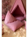 Pouf berlingot en coton, rose