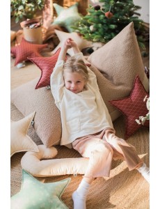 Pouf en coton, tissage panama