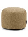 Pouf rond tissu camel
