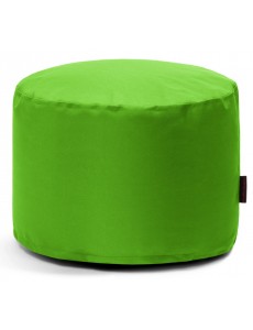 Pouf rond en tissu vert fluo