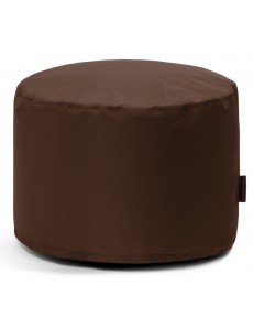 Pouf rond en tissu chocolat