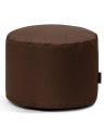 Pouf rond en tissu chocolat
