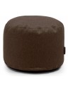 Pouf rond en tissu chocolat