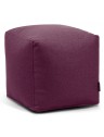 Pouf cube tissu violet