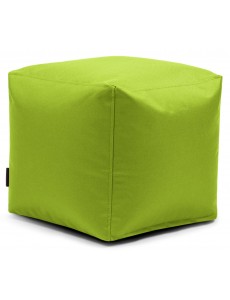 Pouf cube en tissu citron vert
