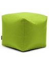 Pouf cube en tissu citron vert