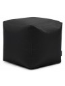 Pouf cube en tissu noir
