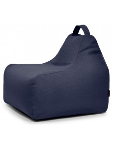 Pouf poire en tissu bleu marine