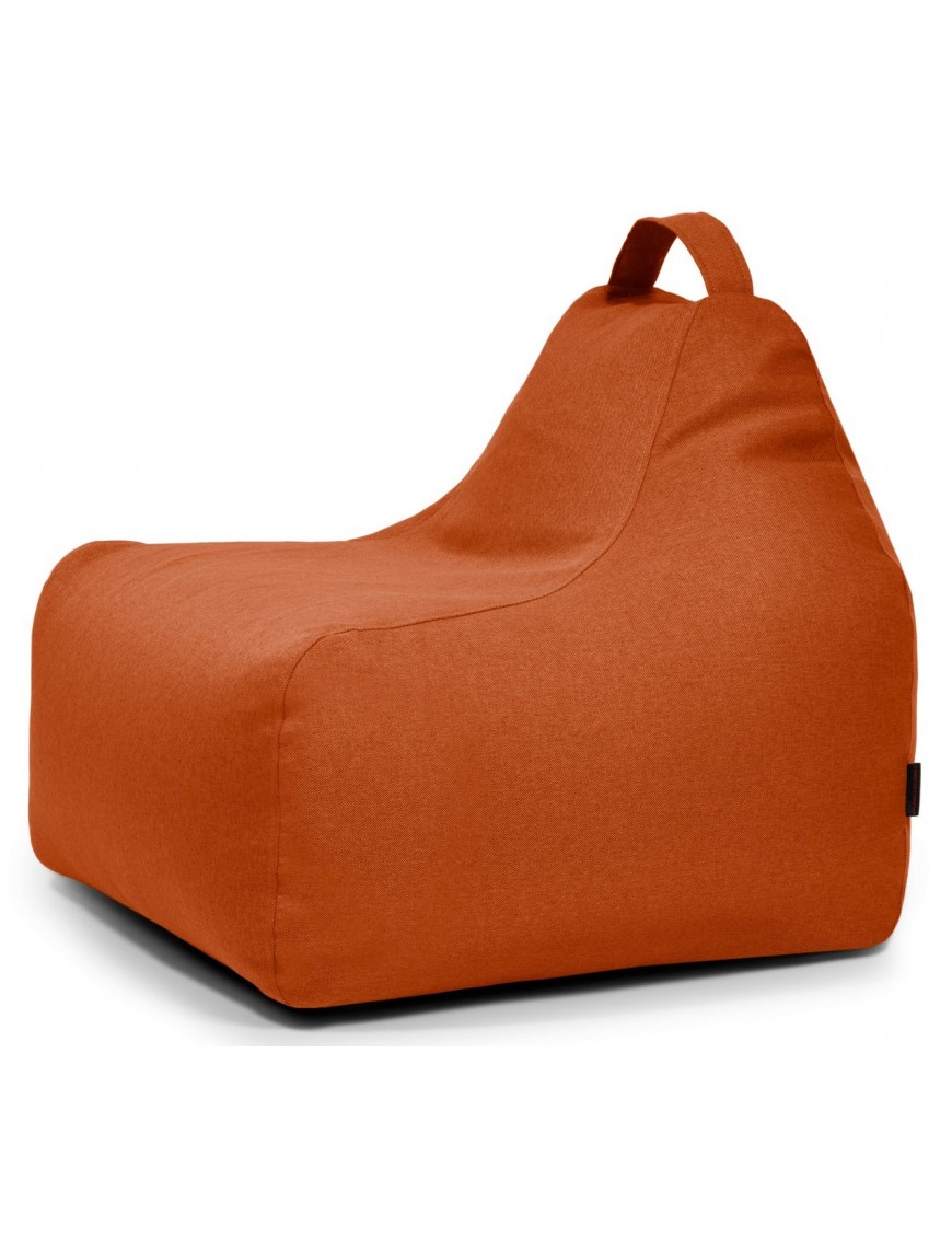 Pouf poire en tissu orange