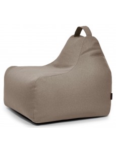 Pouf poire en tissu taupe
