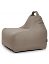Pouf poire en tissu taupe