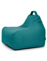 Pouf poire en tissu turquoise