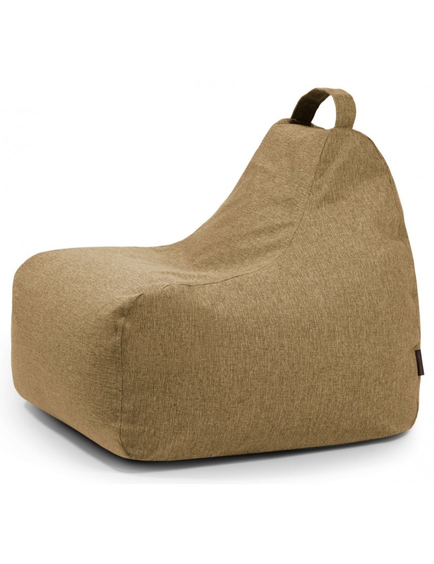 Pouf poire tissu camel