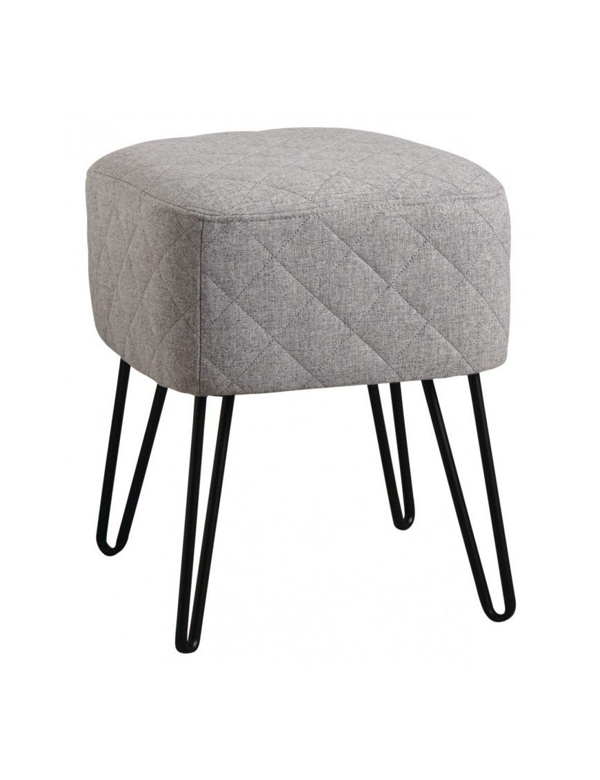 pouf sur pieds, tissu et métal